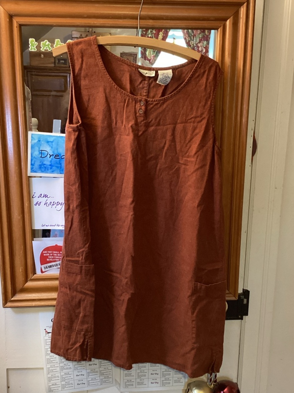 White Stag Rust Sleeveless Shift Dress